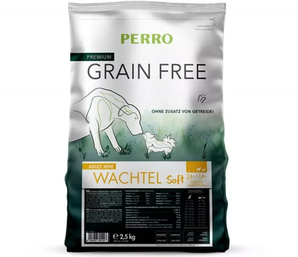 PERRO Grain Free Adult Mini Wachtel Soft